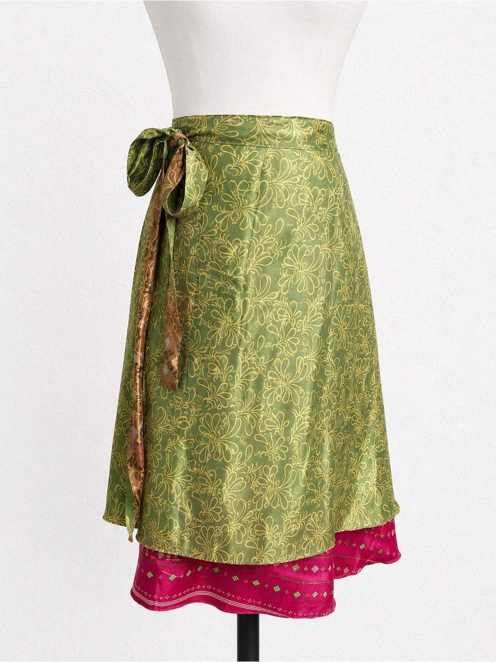 Reversible 100% Silk Fairycore Wrap Skirt | One Size | Whimsigoth Cottagecore
